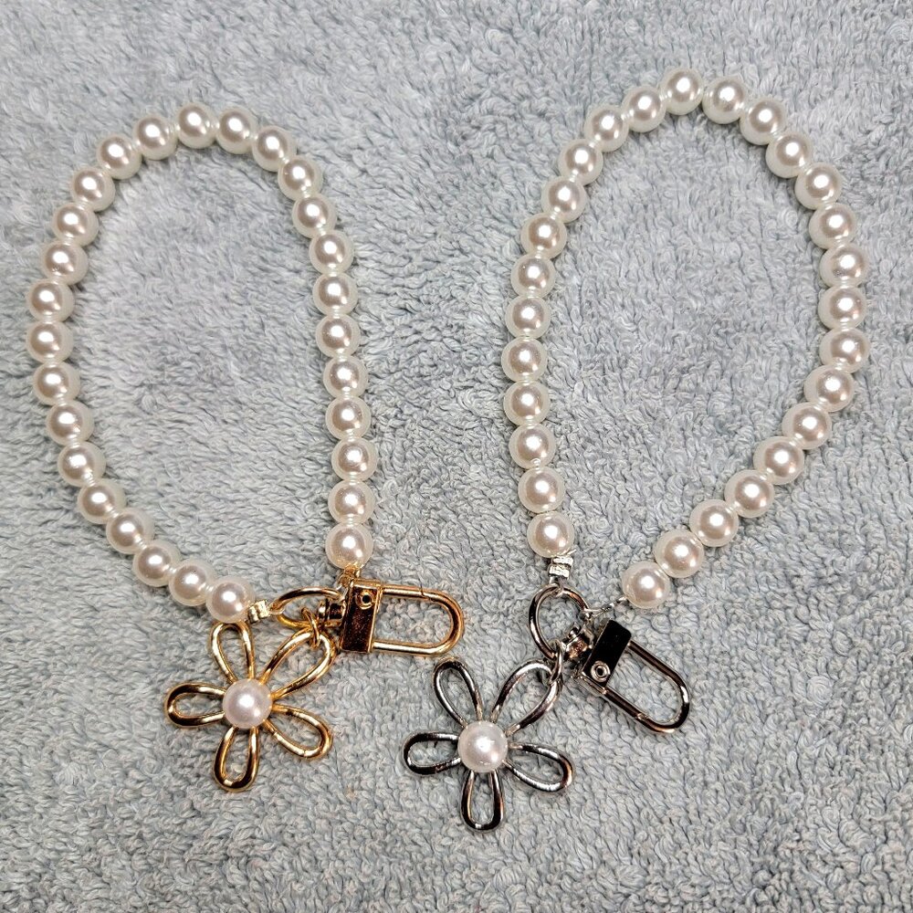 Pearl Beaded Purse Charms, 2 Pcs. Set ~ NWT